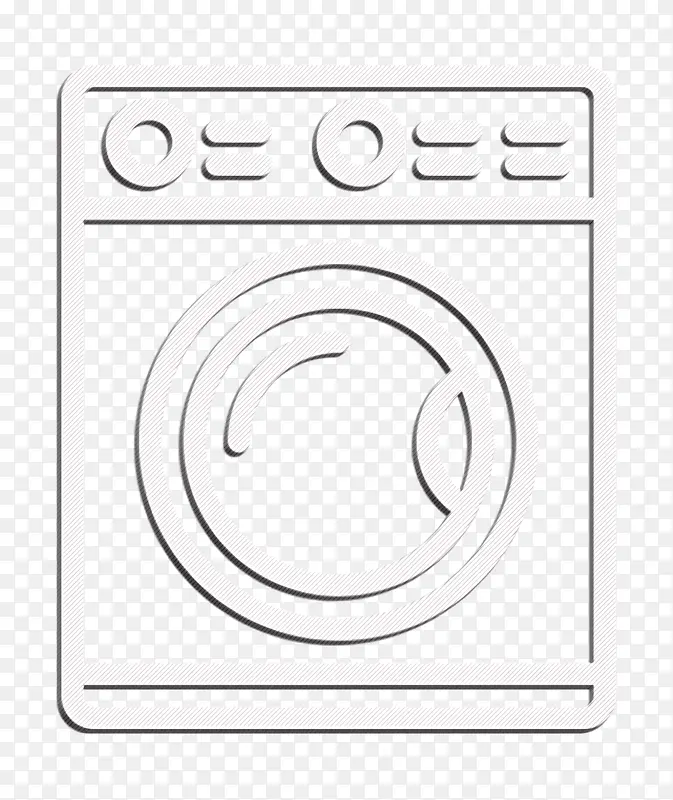 家用图标 洗衣机图标 圆圈