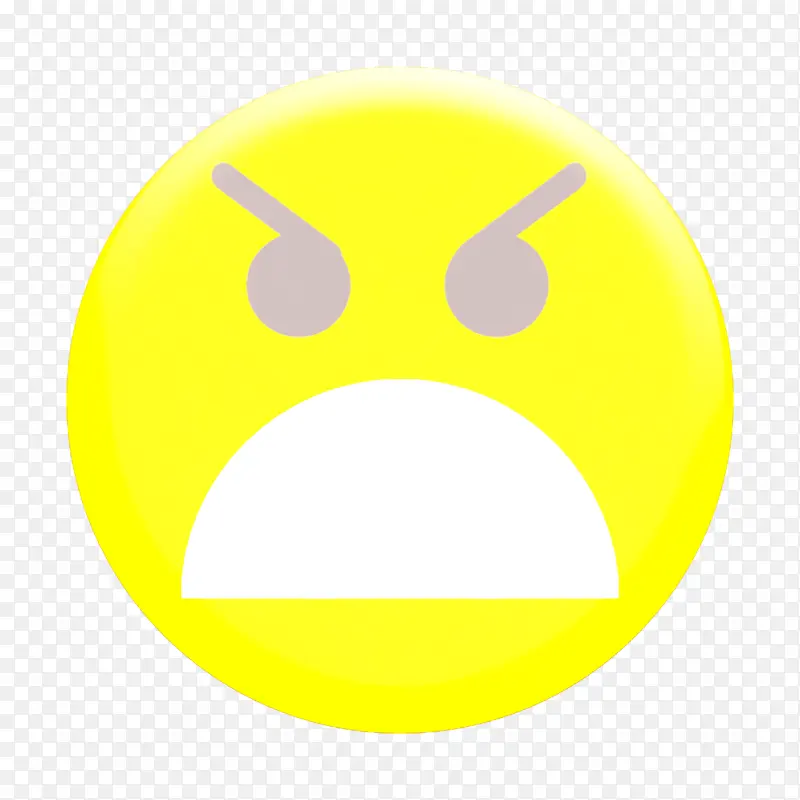 表情符号图标 愤怒图标 黄色