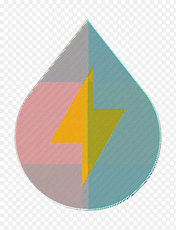 水图标 可持续能源图标 三角形