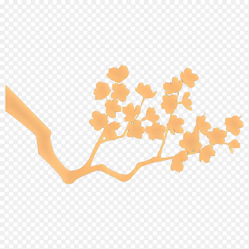 橙色 树枝