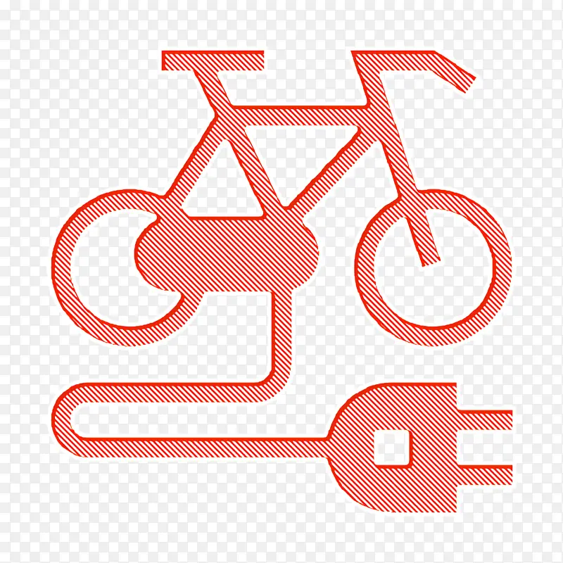 可持续能源图标 自行车图标 电动自行车图标