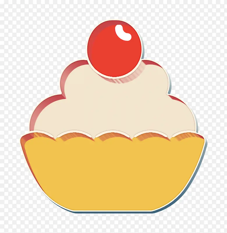 美食套装图标 甜点图标 纸杯蛋糕图标