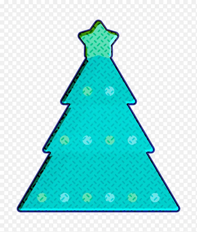 圣诞树图标 圣诞图标 水蓝
