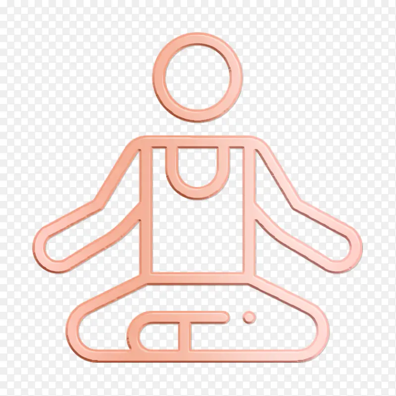 医疗保健图标 瑜伽图标 粉色