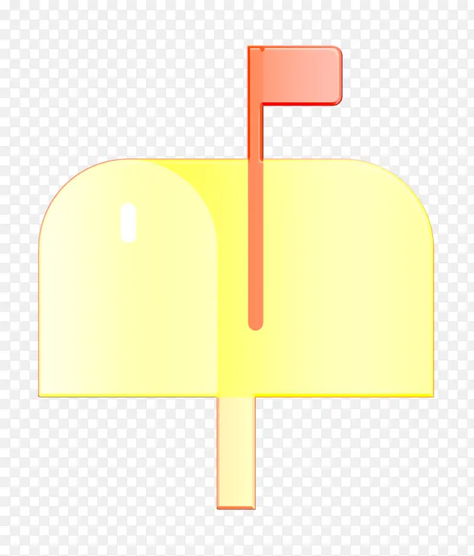 邮件图标 通信和媒体图标 黄色