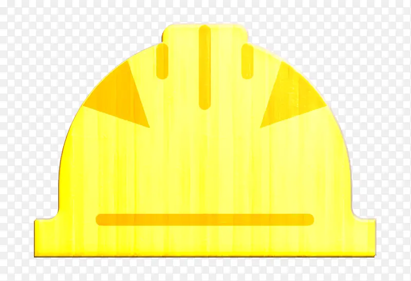 头盔图标 建筑图标 黄色