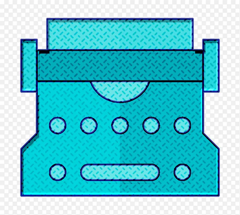 打字机图标 商务和办公图标 纸张图标