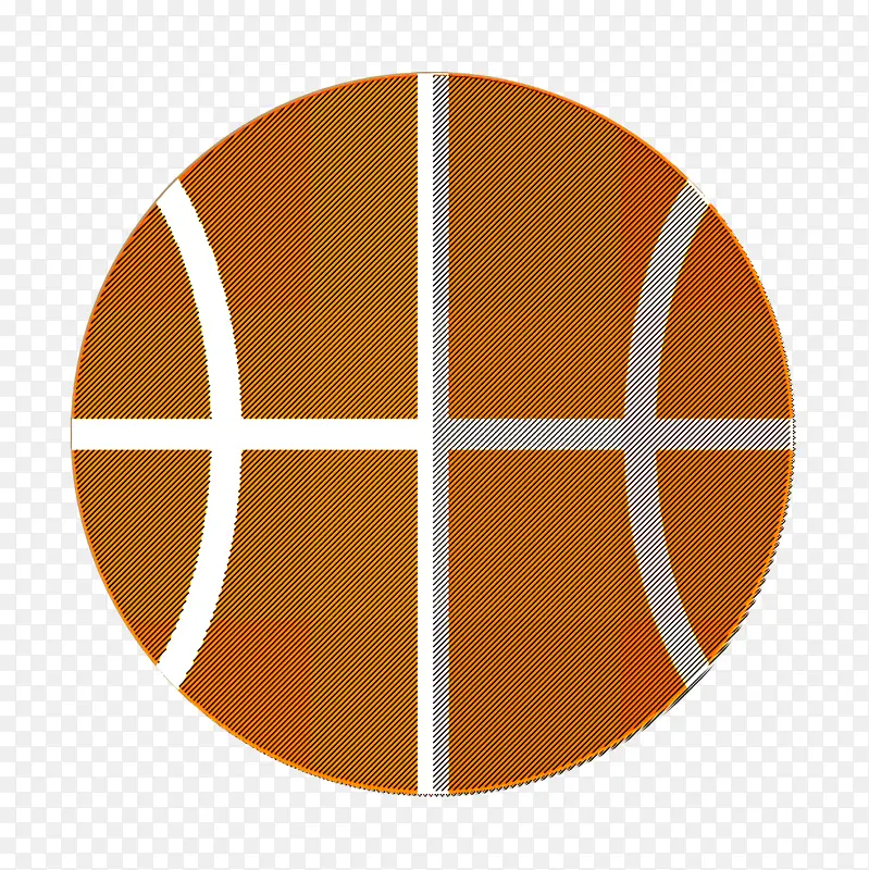 篮球图标 学校元素图标 橙色