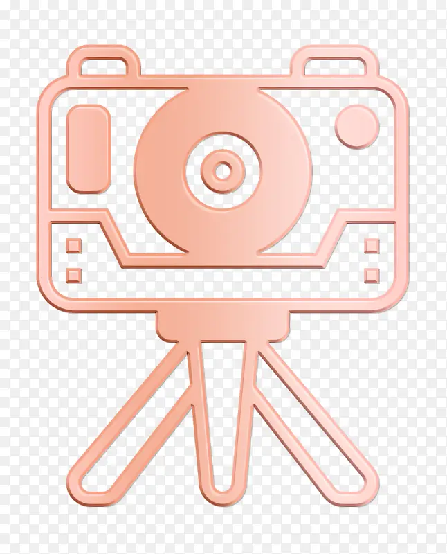 虚拟现实图标 相机图标 粉色