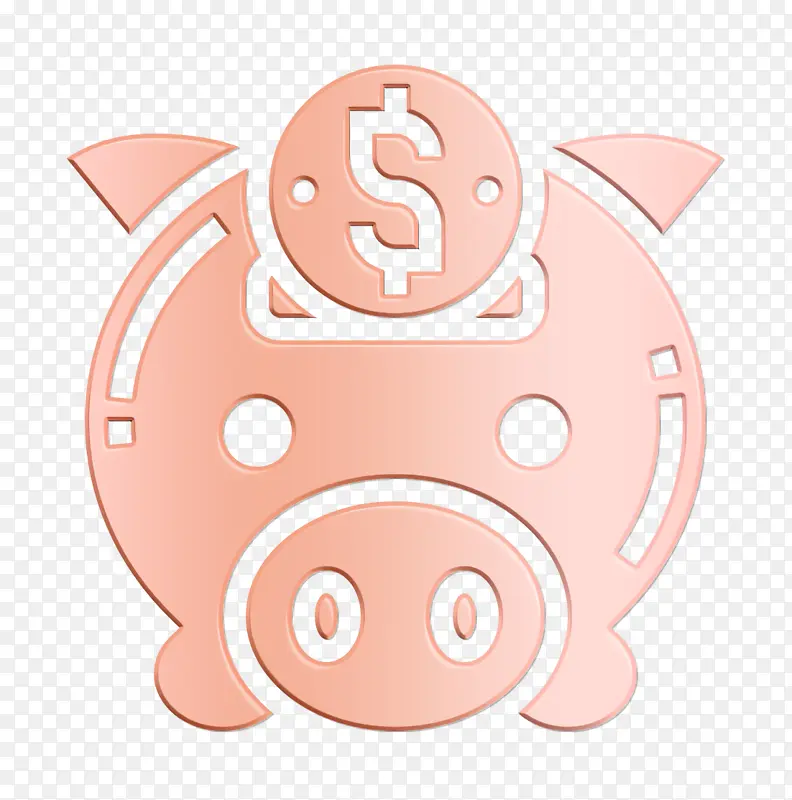 会计图标 小猪存钱罐图标 硬币图标