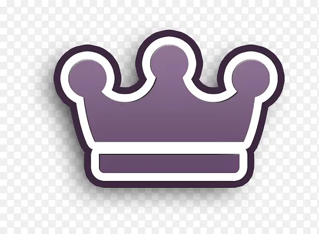 童话图标 王冠图标 紫色
