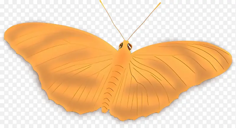 橙色 蝴蝶 吊坠