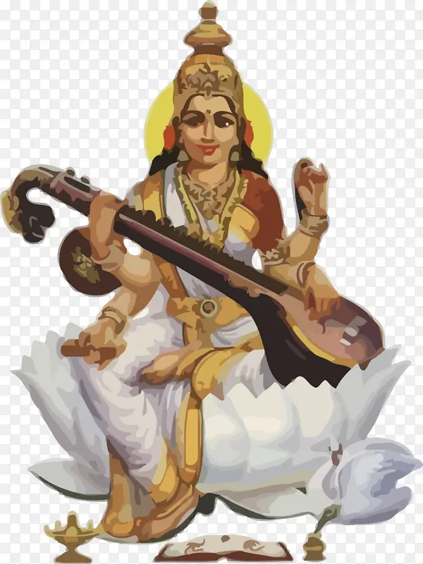 印度乐器 雕像 坐像