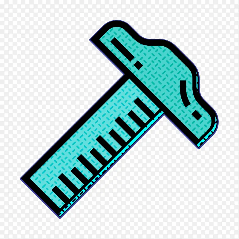 建筑图标 建筑师图标 尺子图标