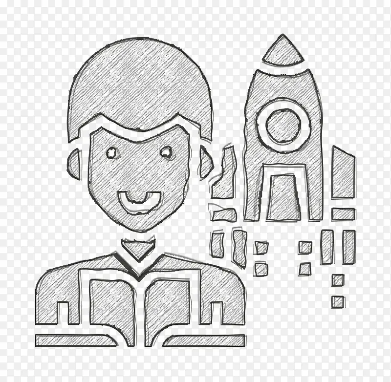航天技术图标 天文学家图标 航天图标
