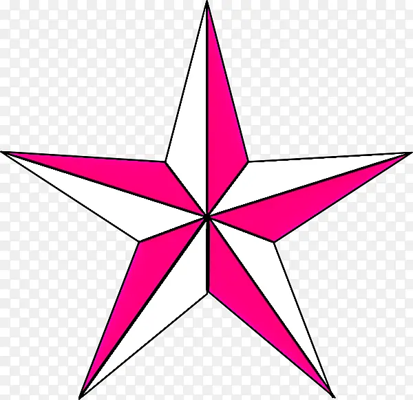 粉色 对称 星形