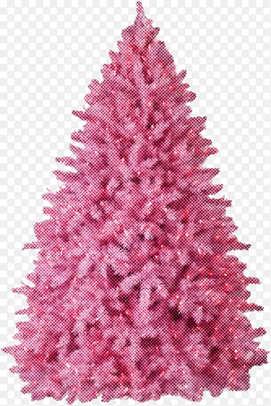 粉色 圣诞树 科罗拉多云杉