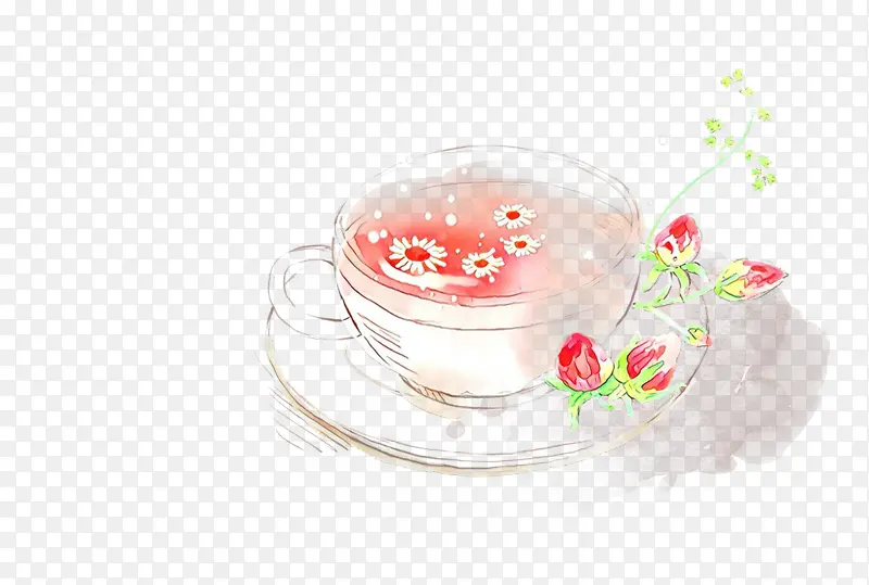粉色 茶杯 食物