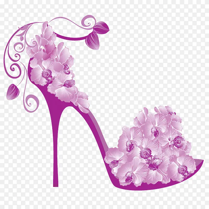 紫色 丁香 鞋类