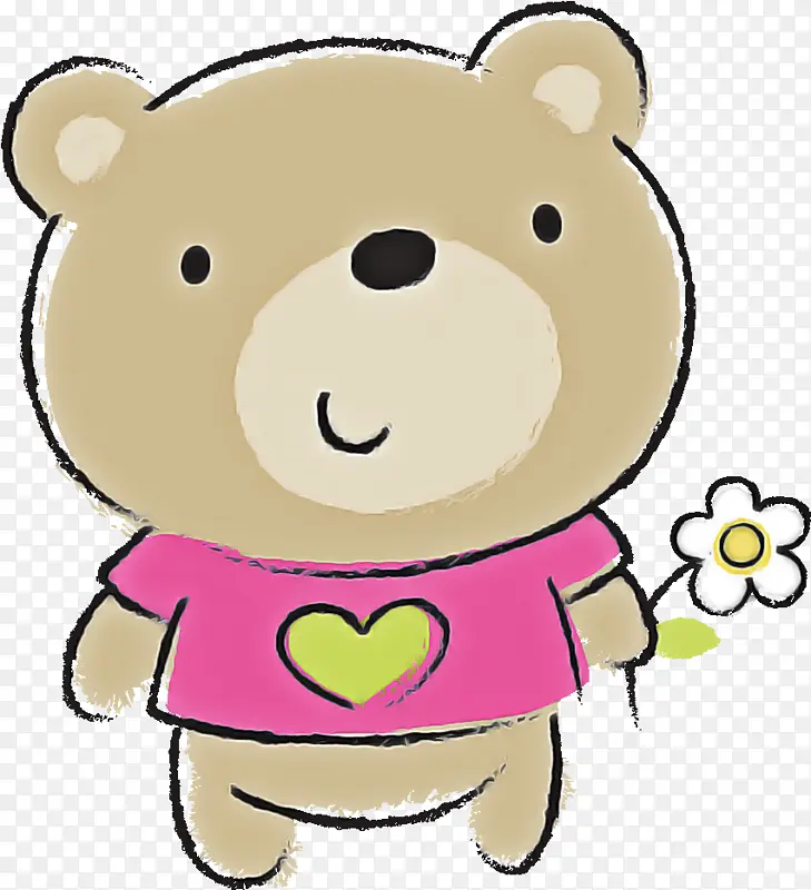 卡通 粉色 泰迪熊