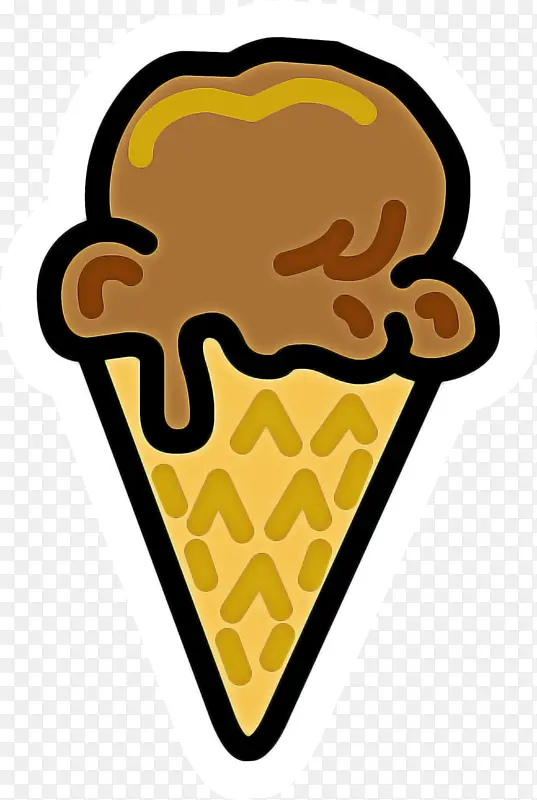 黄色 冰淇淋筒 食品