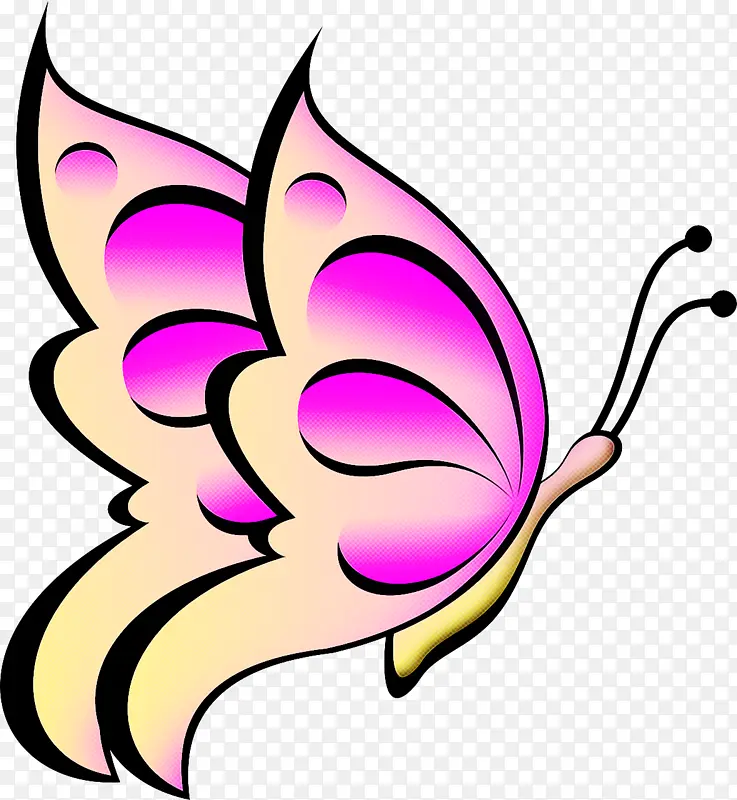 蝴蝶 粉色 翅膀