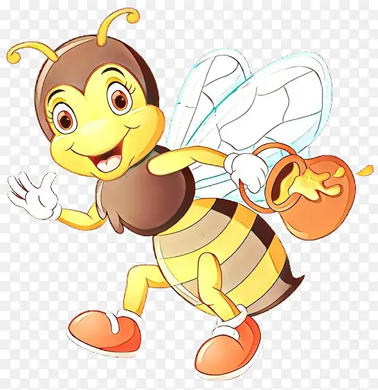 卡通 蜜蜂 黄色