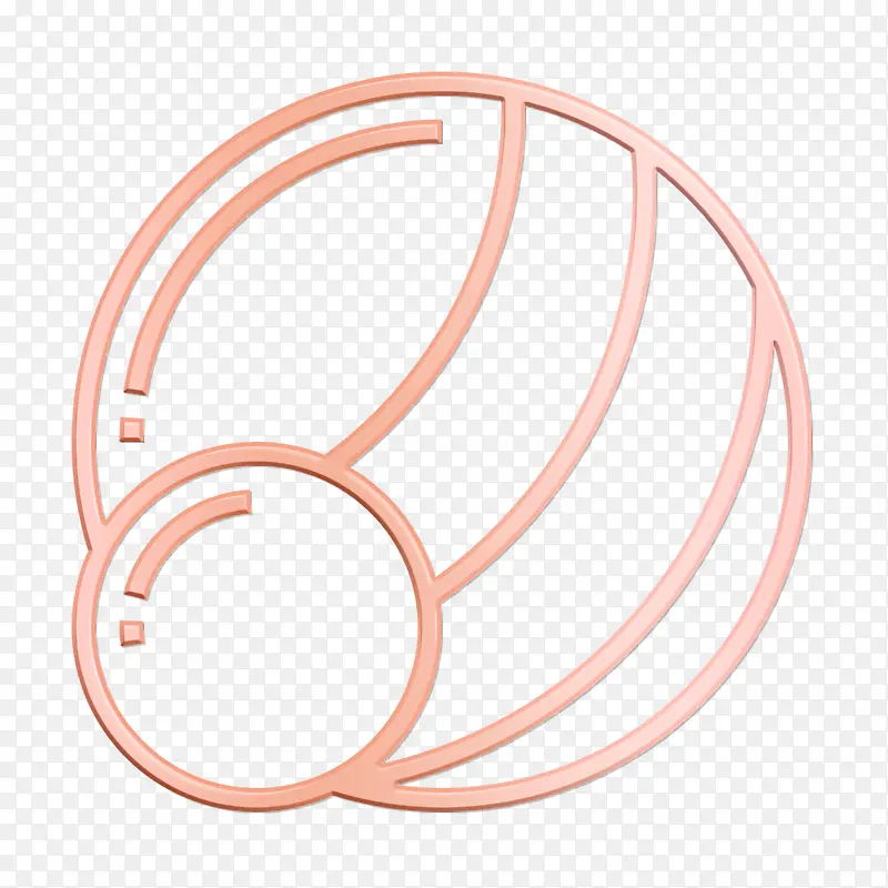 健身球图标 粉色 圆形
