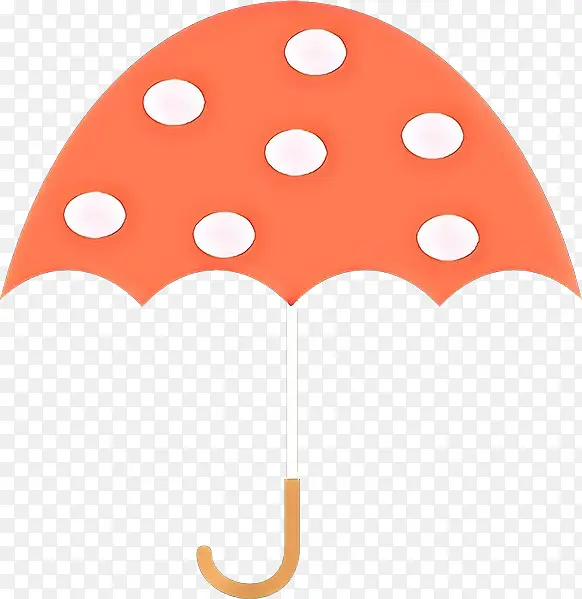 圆点 橙色 雨伞