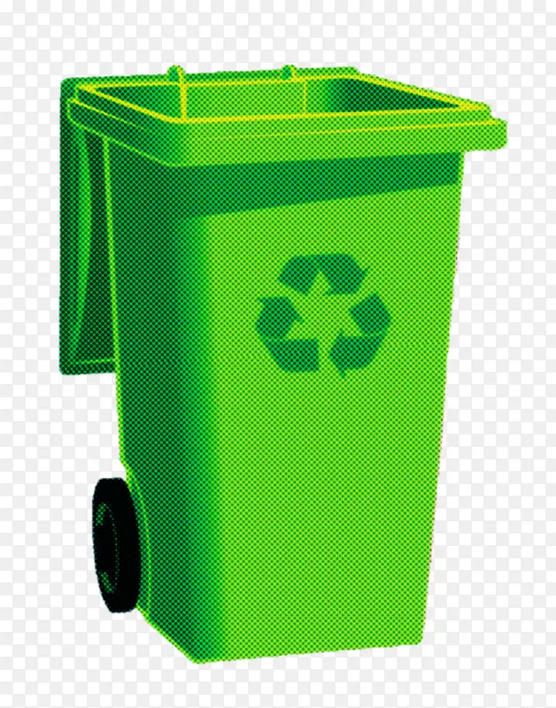 绿色 回收箱 废物容器