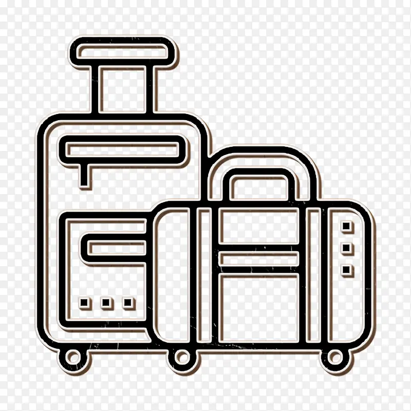 旅行图标 行李图标 酒店服务图标