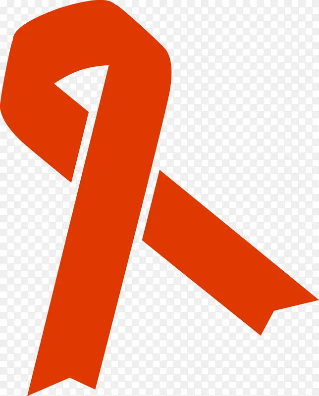 世界艾滋病日 橙色 线条