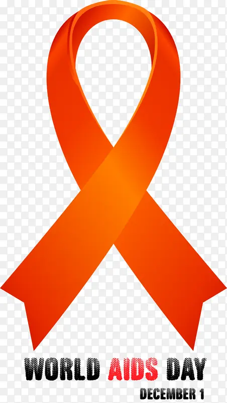 世界艾滋病日 橙色 红色