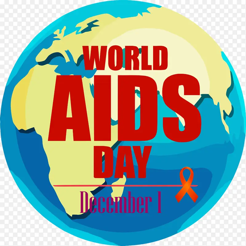 世界艾滋病日 标志 徽章