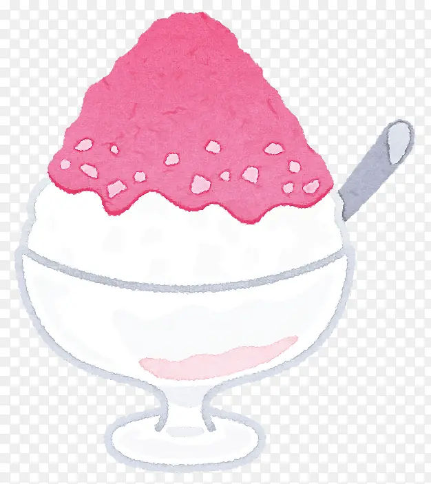 粉色 草莓 冷冻甜点