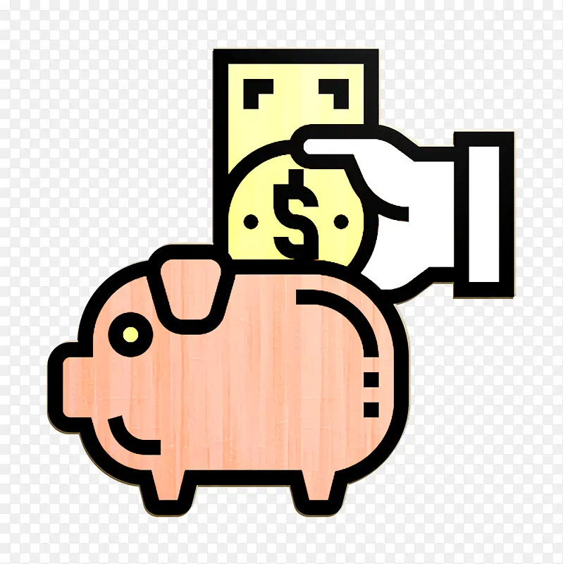 储蓄图标 存钱罐图标 储蓄和投资图标
