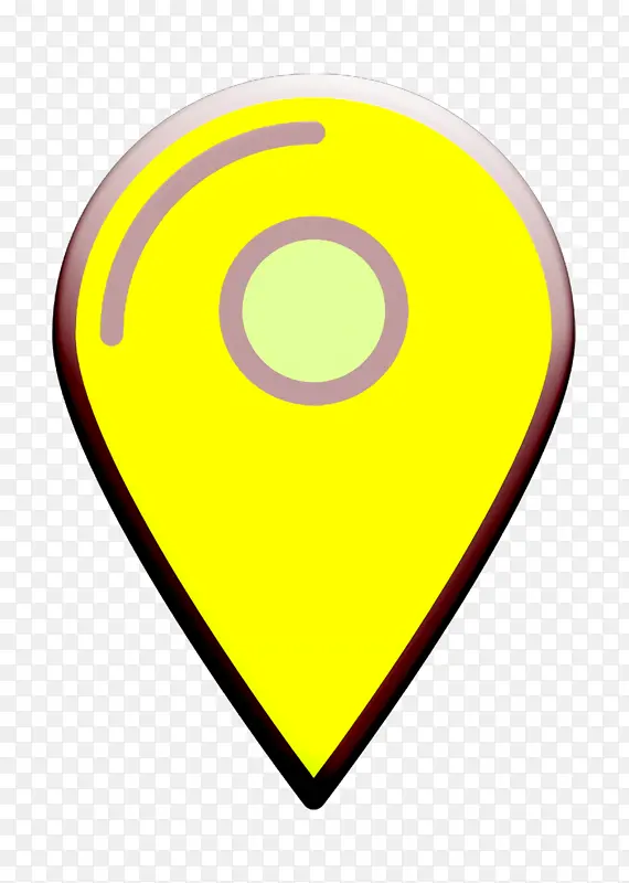 位置图标 黄色 圆圈