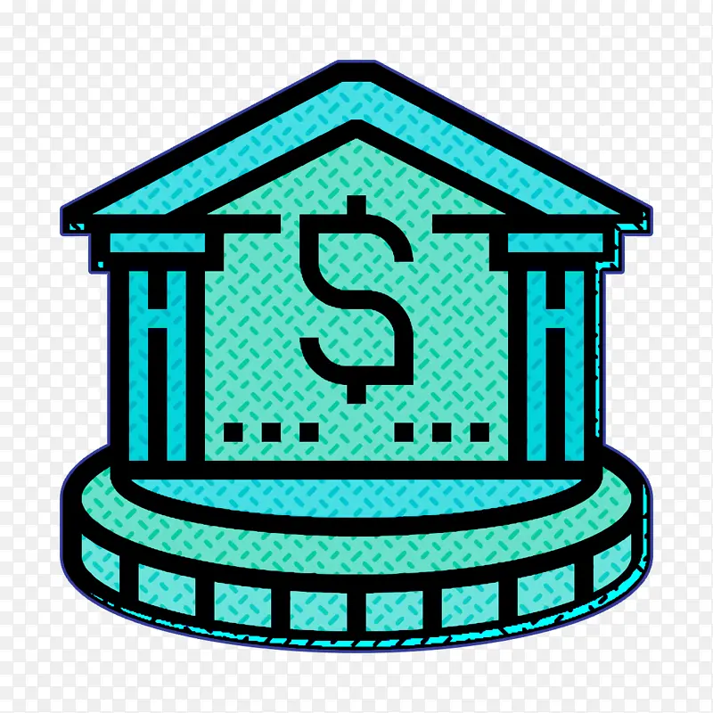 银行图标 储蓄和投资图标 符号