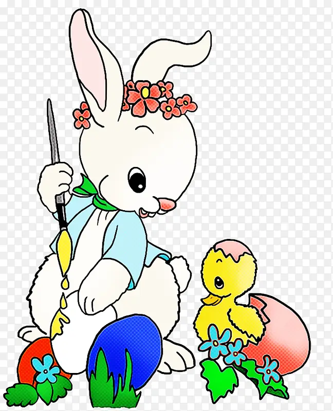 卡通 复活节兔子 动物形象