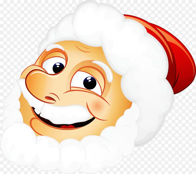 卡通 圣诞老人 微笑