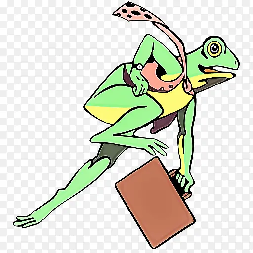 绿色 卡通 树蛙