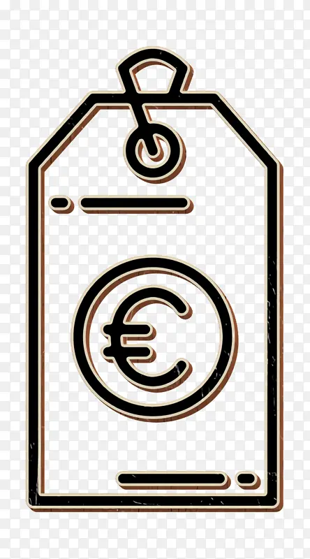 货币资金图标 欧元图标 价格标签图标