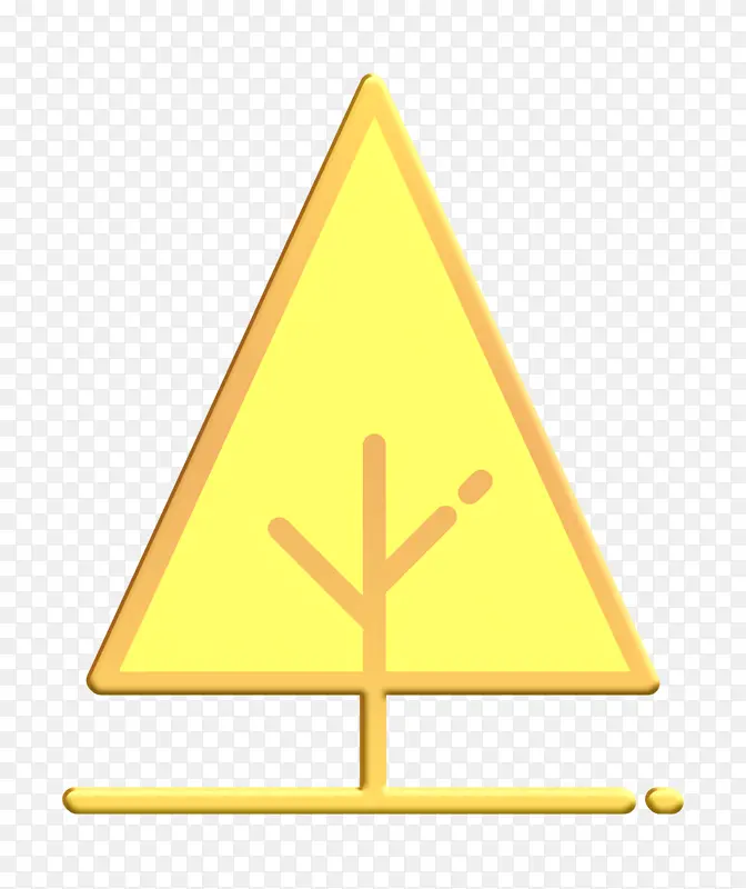 自然图标 树木图标 三角形