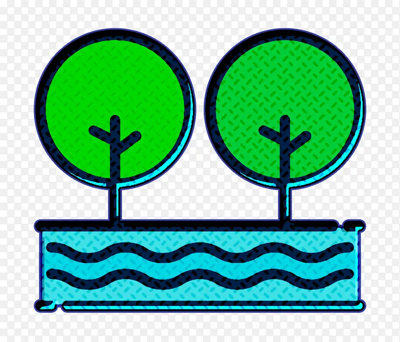 自然图标 树木图标 河流图标