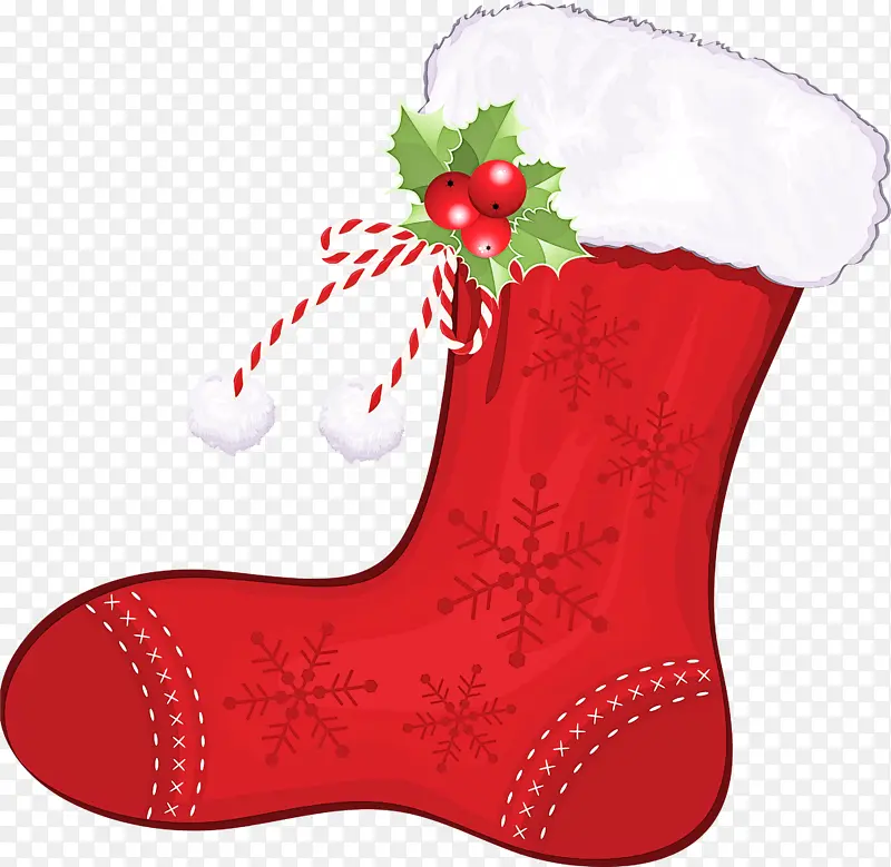 圣诞装饰 圣诞袜 红色