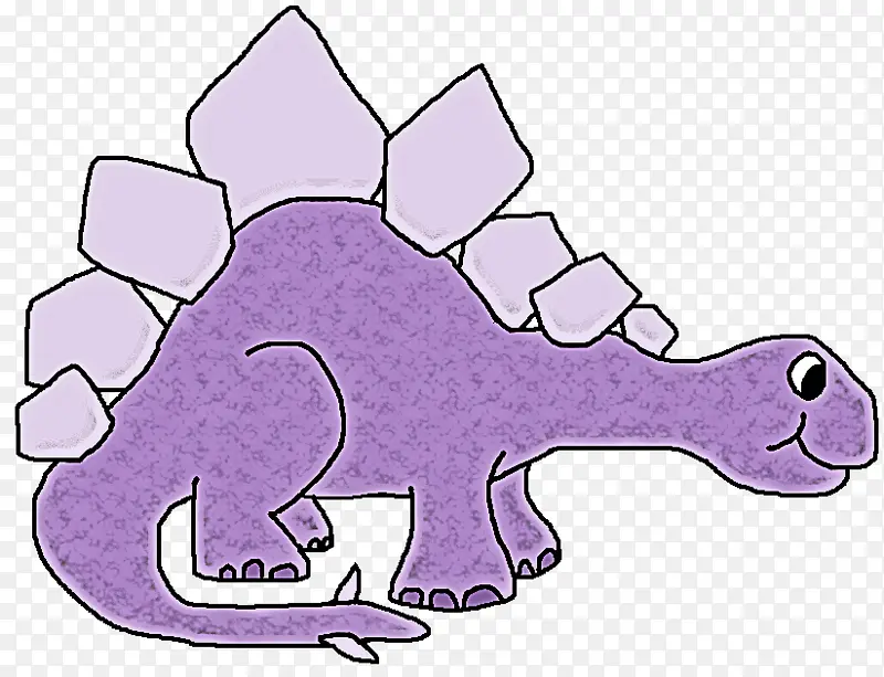 紫色三角龙恐龙