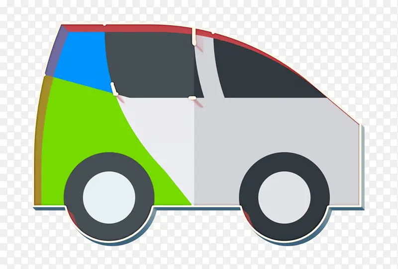 电动汽车图标 旅行图标 车辆和运输图标