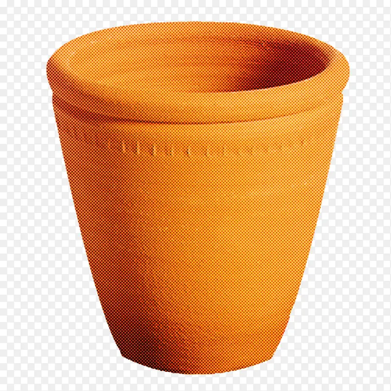 橙色 花盆 陶器