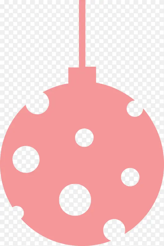 圣诞灯泡 粉色 圆点