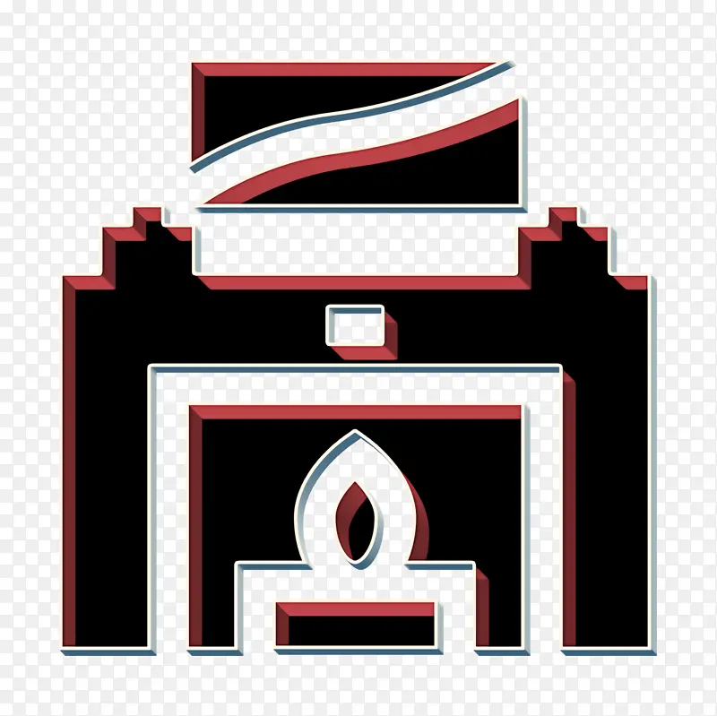 家居装饰图标 烟囱图标 文字